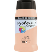 Daler Rowney System3 Akrilna barva Peach Pink 500 ml 1 kos