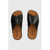 Usnjeni natikači Camper Brutus Sandal ženski, črna barva, K201321.016