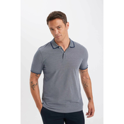 DEFACTO Roll-Up Collar Cotton Fabric Armband Slim Fit Polo Neck T-Shirt