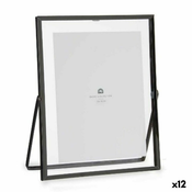 slomart okvir za fotografije črna kovina steklo plastika 18,5 x 1 x 23 cm (12 kosov)