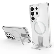 MaxMobile maskica za Samsung Galaxy S26 Ultra DROP-PROOF PURE MAGSAFE KICKSTAND prozirna