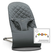 BABYBJORN ljuljacka Bliss Cotton + Wooden toy  anthracite 606021