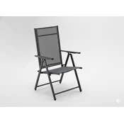 Garden Line Jekleno zložljivo vrtnarsko stolčkov 66 x 53 x 107 CM SIVA *3491