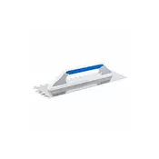 Kubala Lopatica Stainless steel trowel, half-round tooth, 480 x 130 mm, plastic/rubber