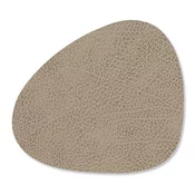 Podstavek za kozarce CURVE HIPPO 11 x 13 cm, toplo siva, usnje, LIND DNA