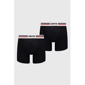 Bokserice Levis 2-pack za muškarce, boja: crna