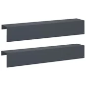vidaXL Pokrivni profil za vrtno obrobo 2 kos 100 x 20 x 15 cm Jeklo