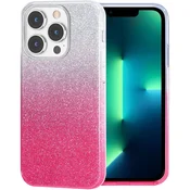 GS Bleščeč ovitek za iPhone 13 Pro Max, srebrn/roza