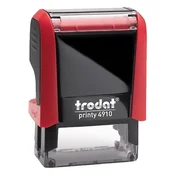 TRODAT Printy 4910 pečat, crno kućište, crveni jastučić za tintu 4910F/P