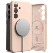 Ovitek RINGKE SILICONE MAGNETIC MAGSAFE GALAXY S25 PINK SAND (8800274968431)