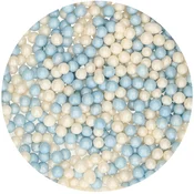 Funcakes Sladkorne kroglice Soft Pearls - Blue/White 60 g