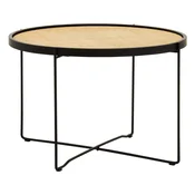 Okrogla klubska mizica iz ratana v naravni barvi o 60 cm Depok – Premier Housewares