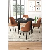 Hanah Home Set Trpezarijski sto i 4 stolice, Terakota