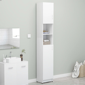 VIDAXL kopalniška omarica (32x25.5x190cm, iverna plošča), bela