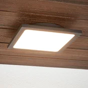 Lucande LED zunanja stropna svetilka Mabella, 23 cm, senzor, IP65 - Sodobni - antracit, bela - Aluminij