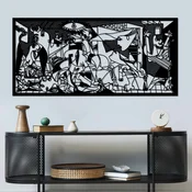 Opviq Zidna dekoracija Picassso, 85x40 cm, 1.5 mm, Crna