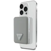 Guess GUESS POWERBANK Z OBRAŠANIM TRIKOTNIKOM ZA MAGSAFE 5000MAH 15W USB-C BEŽ