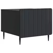 vidaXL Klubska miza s predalom Črna 49 x 50 x 42 cm Inženirski les