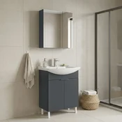 HANAH HOME Kupatilski ormarić sa umivaonikom i ogledalom (2 komada) Purus 65 481