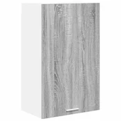 Vidaxl Viseča omarica z vrati Siva Sonoma in bela 50 x 31 x 80 cm