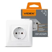 shumee Videx Binera enojna 16A bela vgradna vtičnica Schuko