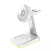 Bezicni punjac 3u1 magnetni za Apple Watch,Iphone i Airpods 15W beli