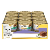 Gourmet Gold Savoury Cake hrana za muce, jagnjetina in fižol, 24x85g