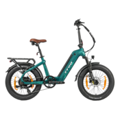 TTGO Električno kolo TTGO F8 iz karbonskih vlaken, doseg 110 km, ultralahko 20-palčno kolo s senzorjem navora, zeleno, (5000234148)