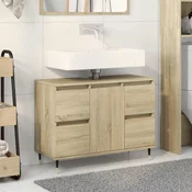 Vidaxl Kopalniška omarica sonoma hrast 80x33x60 cm inženirski les
