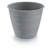 Prosperplast Okrogel plastični cvetlični lonček, svetlo siv, 17 cm, Furu