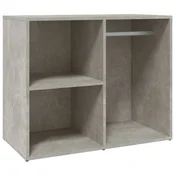 Vidaxl Garderobna omarica betonsko siva 80x40x65 cm konstruiran les