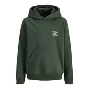 Jack & Jones Junior Majica Niagara temno zelena/bela