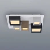 LED-stropna svetilka PURE Manhatten, večbarvna, 5-žarilna, CCT - Hodnik - Sodobni - večbarvni - Aluminij