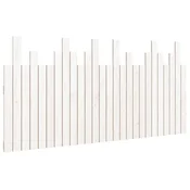 Vidaxl Stensko posteljno vzglavje belo 166x3x80 cm trdna borovina