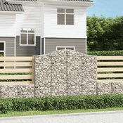 Greatstore Obokane gabion košare 5 kosov 200x50x160/180cm pocinkano železo