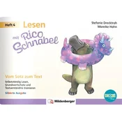 Lesen mit Rico Schnabel, Heft 4: Vom Satz zum Text - silbierte Ausgabe, für Bookii