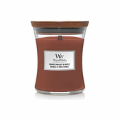 WoodWick smeda mirisana svijeca Smoked Walnut & Maple srednja vaza