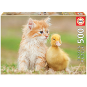 Puzzle Adorable Friends Educa 500 dielov + lepidlo Fix puzzle od 11 rokov EDU18467