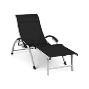 Blumfeldt Sunnyvale, ležalnik z naslonom za noge, aluminij, 4 nivoji (GDMC2-Sunnyvale-BK)