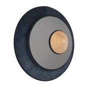 Forestier Cymbal S LED stensko svetilo, polnoč - Dnevna soba/jedilnica - Dizajn - temno modra, bela, svetel les - Tkanine/tekstil