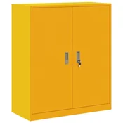 Vidaxl Omarica za shranjevanje Gorčična rumena 90 x 40 x 105 cm Jeklo