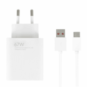 Xiaomi adapter MDY-12-EH hišni polnilec USB-A 67W s polnilnik kablom Type C 6A - bel (bulk)