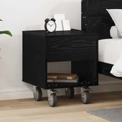 Nocni ormaric Crni hrast 40,5 x 40 x 48 cm Konstruirano drvo