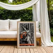 Wallity Dekorativna uramljena slika, 35x45cm, Šarena