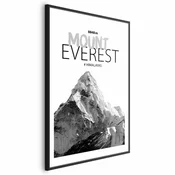 Plakat - Mount Everest 29.7x42 Crni okvir s margom