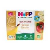 Hipp 100% Fruit - Apples Bananas - From 4/6 Months - ORGANIC 4X100G