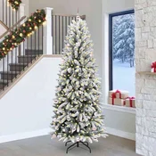 Vidaxl Umestno božično drevo med 300 LED z stojalom Bela 240 cm