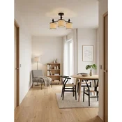 Opviq luster Neptun 3, 3 × E27, crni / braon