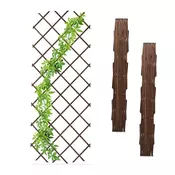 Northix Set 3 raztegljive lesene vrtne rešetke 180x90 cm