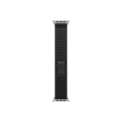 Apple Watch 49mm Loop: Black Trail Loop - M/L - Natural Titanium Finish